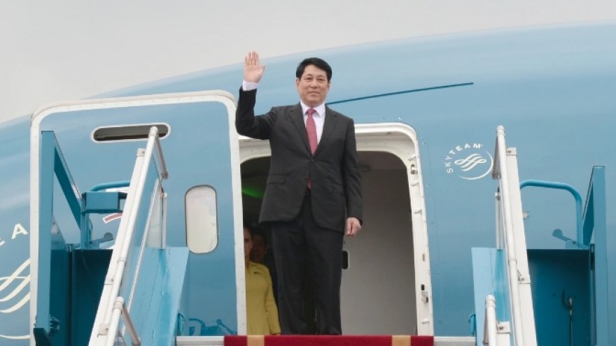 President Luong Cuong departs for state visit to Laos